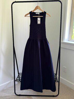 Navy Mango Maxi Dress Size XS